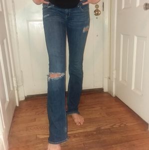 Hollister Ripped Low Rise Jeans